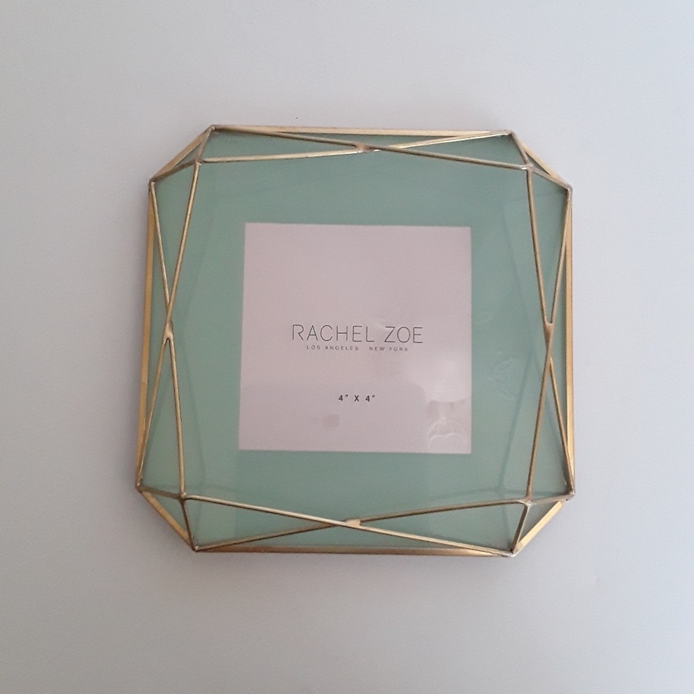 Rachel Zoe 4 x 4 New Gold Metal Frame